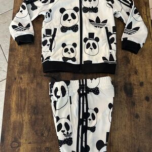 Adidas Mini Rodini Panda White and Black Tracksuit